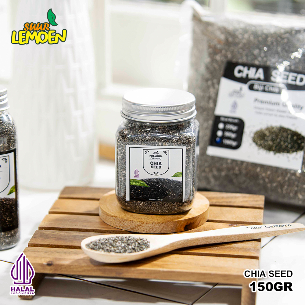 

TERLARIS Biji Chia Seed Organik 150 gram - 200 gr/ Organic Chia Seed Mexico / Black Chia Seeds - By Vip sri store