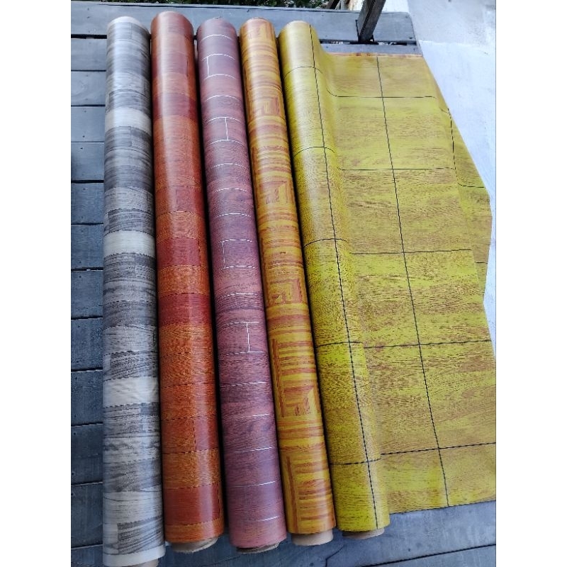 [ LEBAR 1,2 METER x PER METER ] TIKAR KARPET LANTAI PLASTIK MOTIP VYNIL MURAH