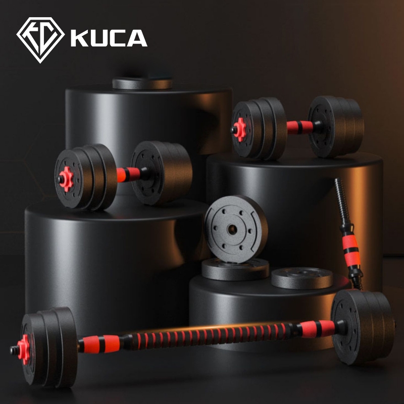 berkahabadih1 - [Surabaya]KUCA dumbell set 20/30/40kg Peralatan Fitness Barbel Set Dengan