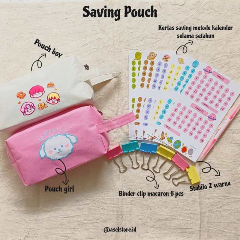 

Paket Nabung Setahun Metode Kalender | Saving Pouch Lucu Gemes