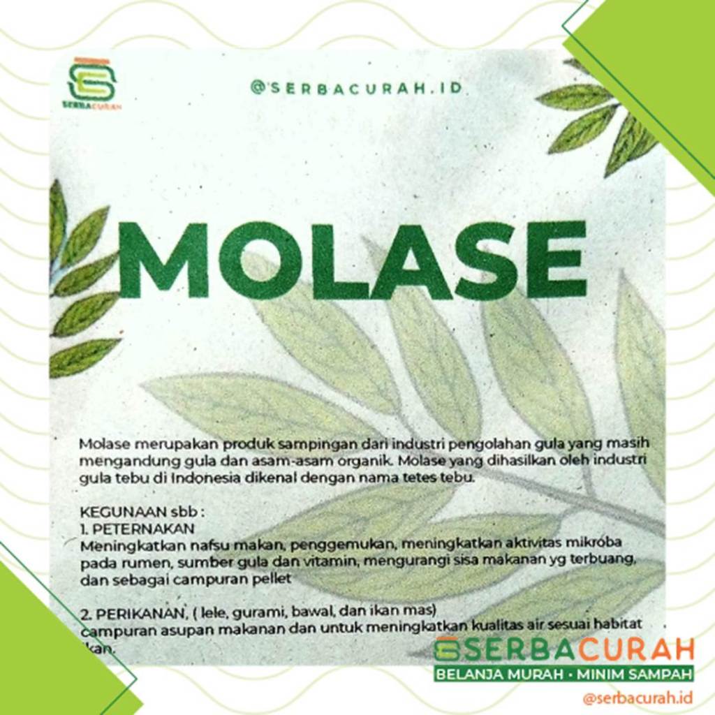 

Molase Tetes Tebu Murni Isi Ulang | per 1000 gr + Botol Plastik Reused