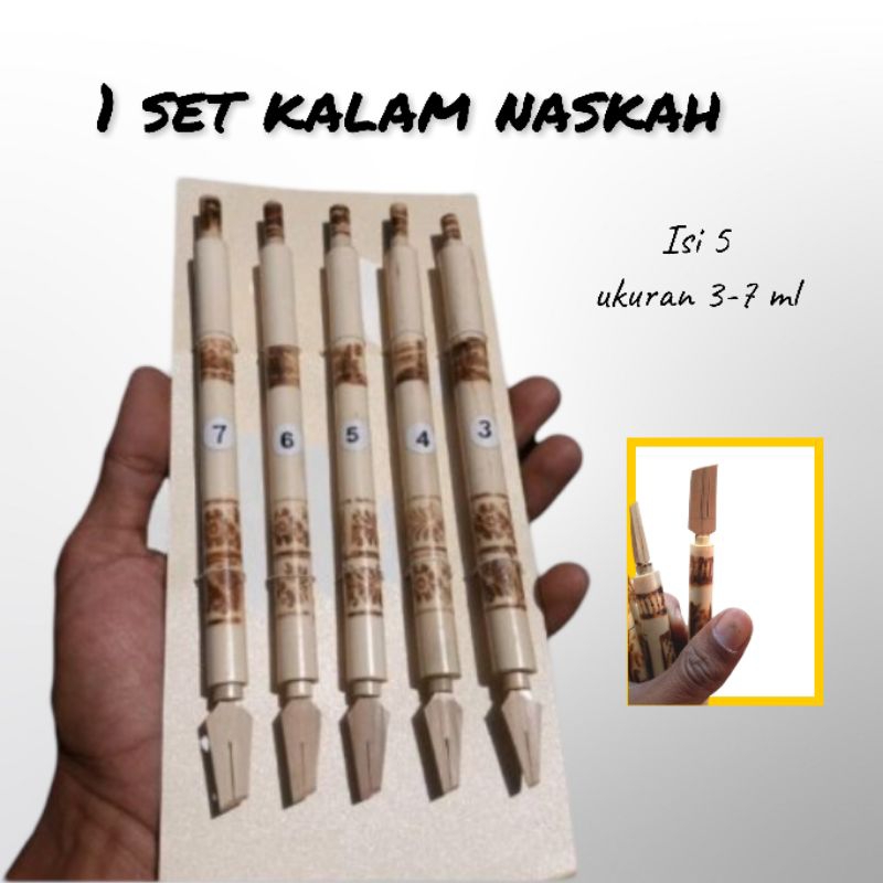 

1 set kalam naskah ukuran 3-7