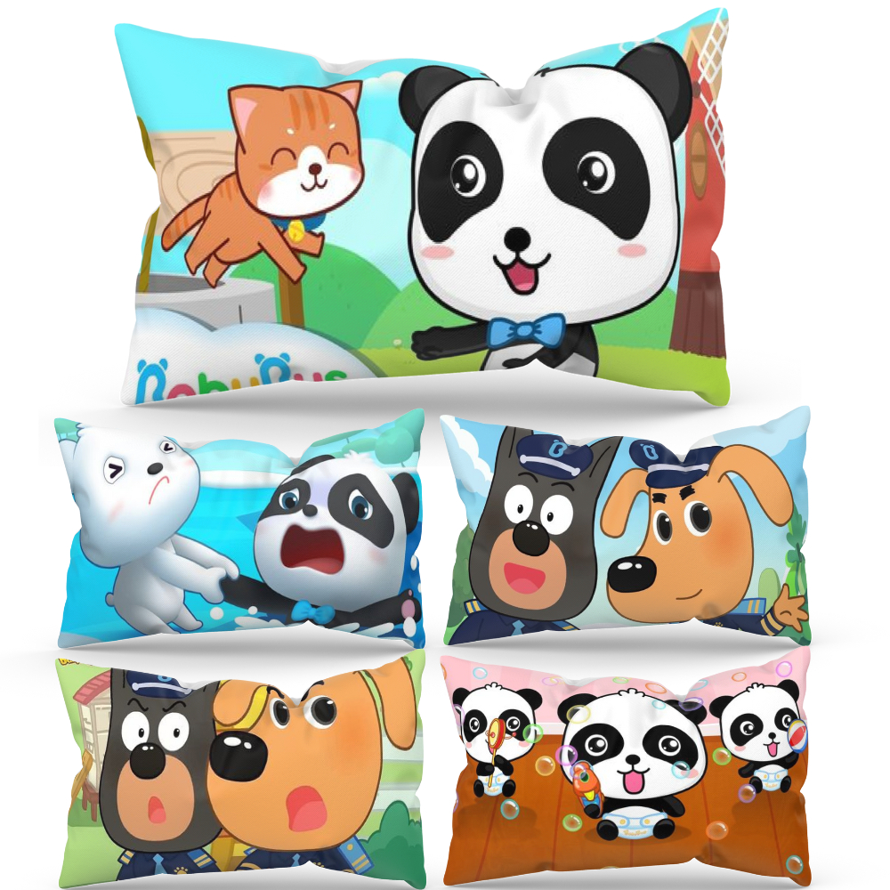 Sarung Bantal Tidur Anak (Sarung) Motif Kartun Ukuran 45x35 cm Motif Polisi Labrador Dan Baby Bus by