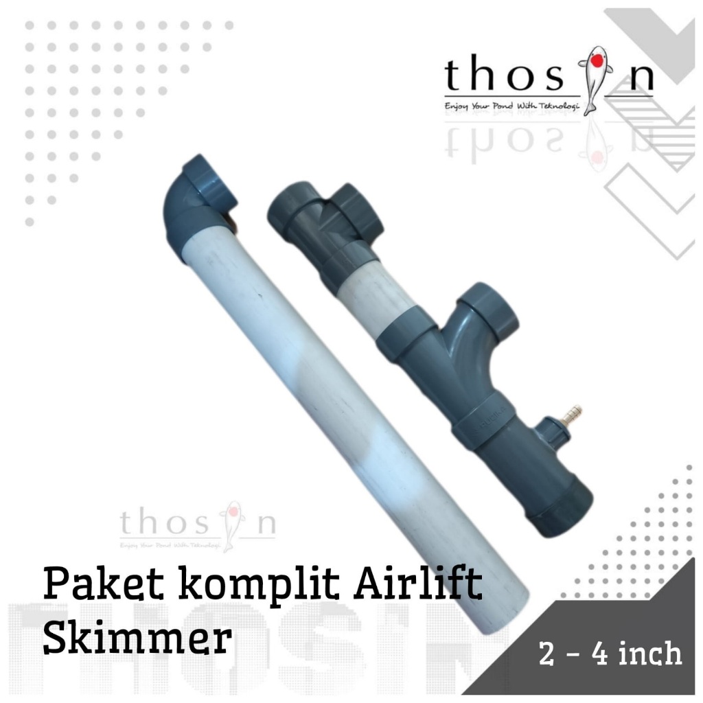 Paket Komplit 1 set Diffuser airlift skimmer kolam koi All Varian