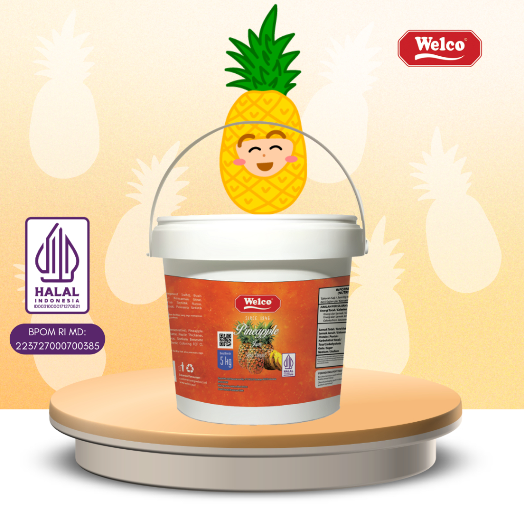 

Selai Nanas Welco 5 kg /Welco pinneapple Jam 5 kg /olesan roti nanas