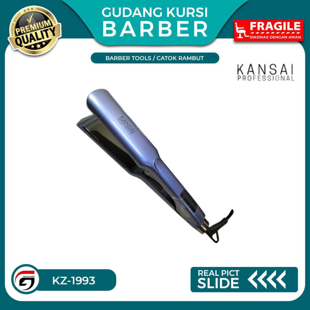 Catok Kansai Professional KZ 1993 Magic mirror Pelurus rambut titanium plate Catokan Rambut Salon da