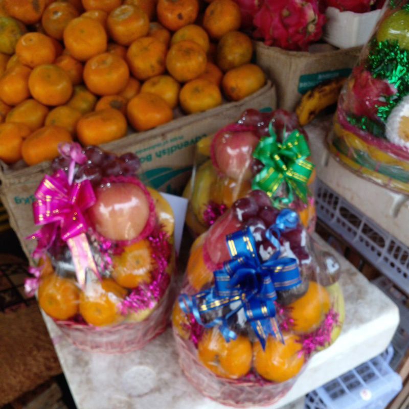 

buah parcel kranjang bulat