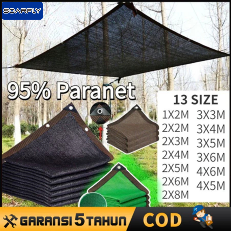 【✅Ready stock&COD】Paranet 95% Lebar 2/3/4 Meter Shading Net Nylon Anti Panas Enkripsi 12-pin Jaring 