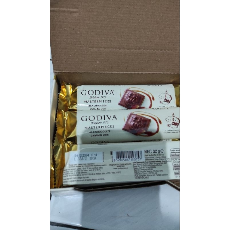 

Godiva milk chocolate caramel lion