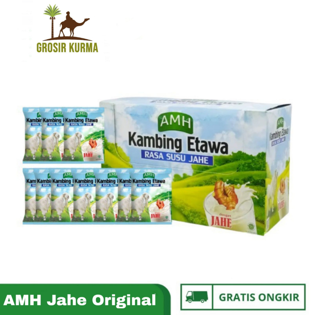 

AMH Susu Etawa Full Cream BOX Plus Jahe Merah 10 sachet Original