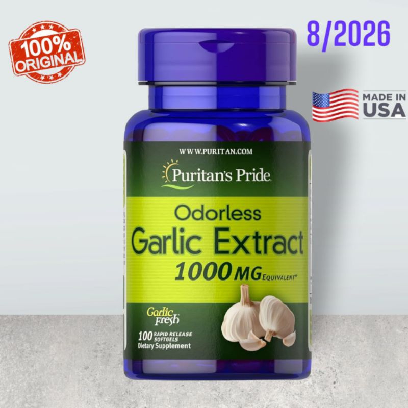 

Puritan Pride Odorless Garlic Extract Oil 1000 mg 100 Softgels