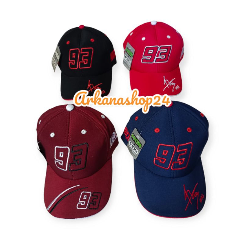 Topi Anak Racing Marc Marquez 93 Topi Baseball Anak Balap MotoGP Topi Podium Anak Juara