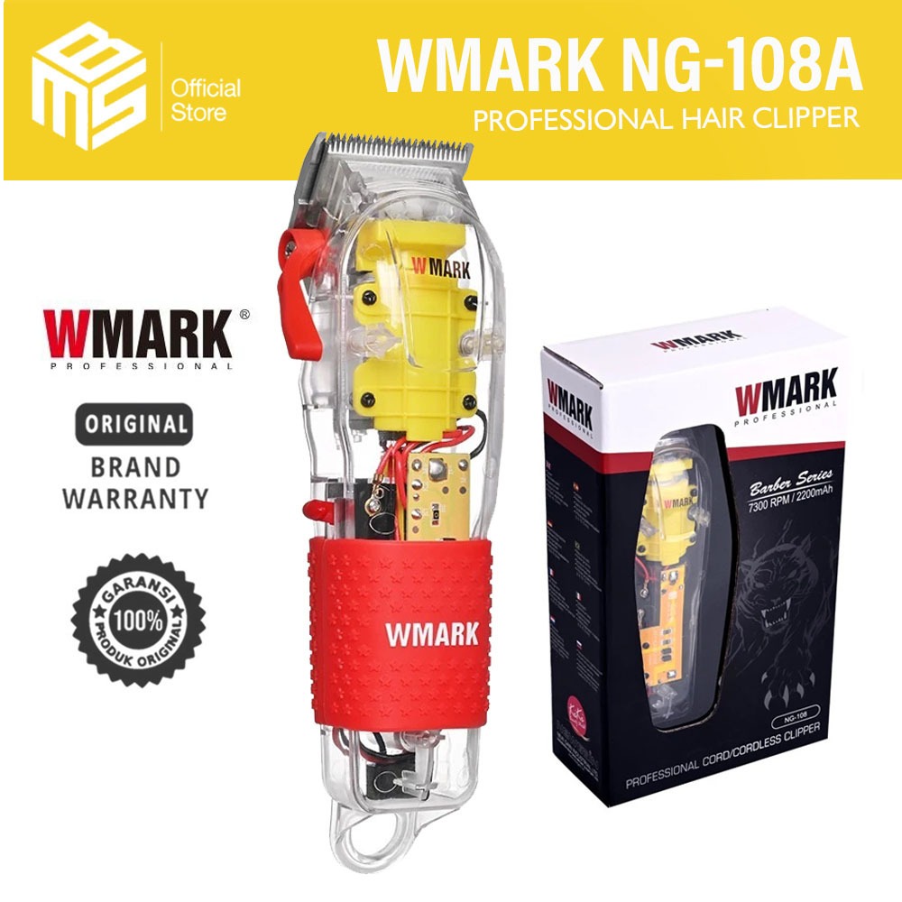 Wmark NG-108A Professional Hair Clipper Body Transparan Original
