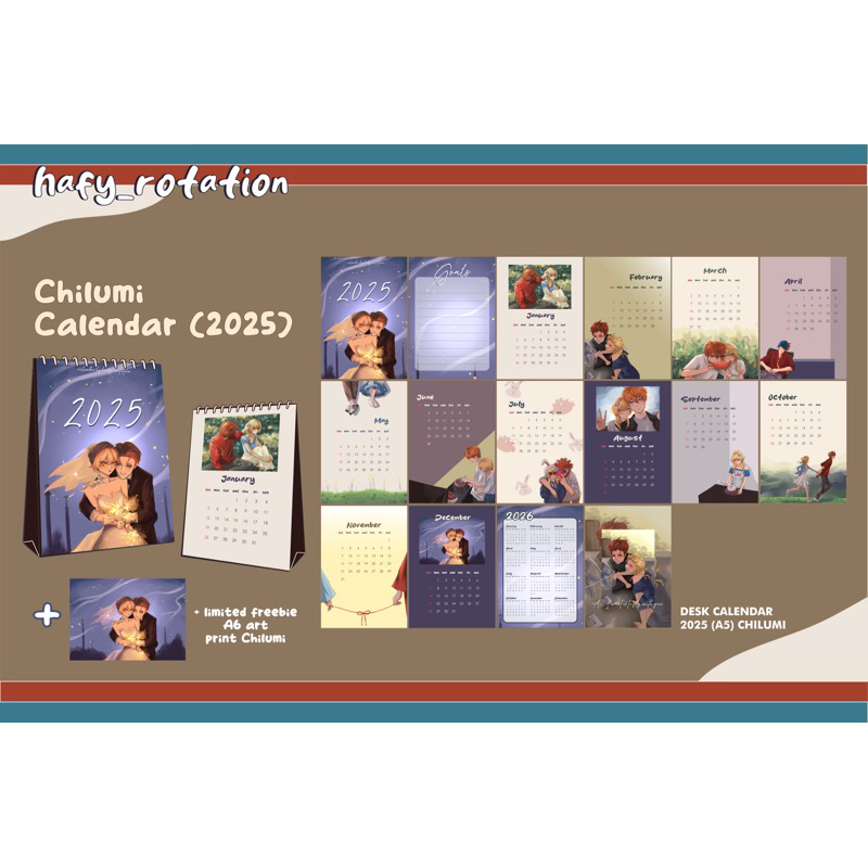 

PRE ORDER kalender 2025 chilumi (A5) GENSHIN IMPACT