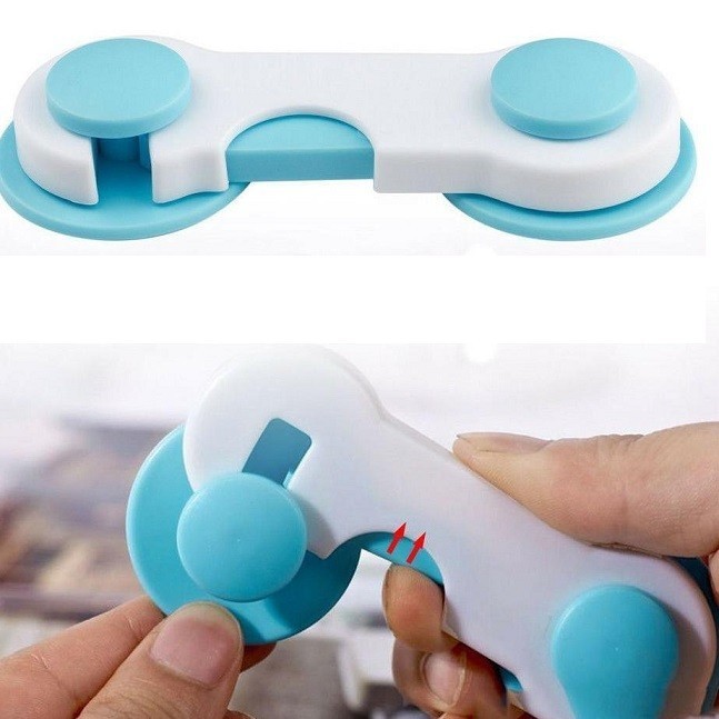 Kunci Pengaman Pengaman Laci Lemari Safe Lock Pengait Pintu Penahan Kulkas Pengunci Furniture Pelind