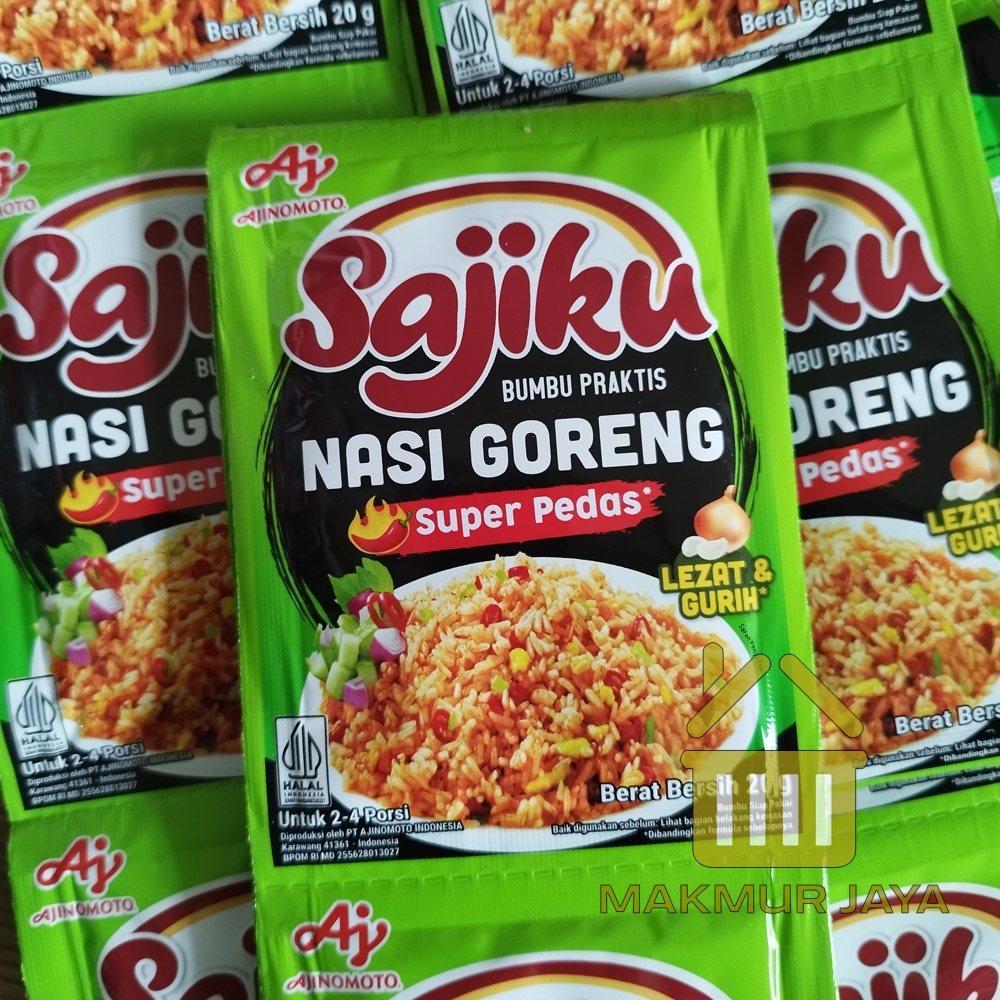 

Bumbu Nasi Goreng SUPER PEDAS SAJIKU Praktis 1 Renteng isi 10 pcs