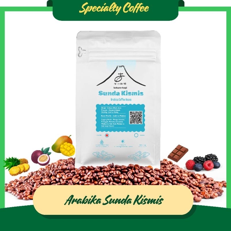 

Biji Kopi Roasted Beans Arabika Sunda Kismis-135g