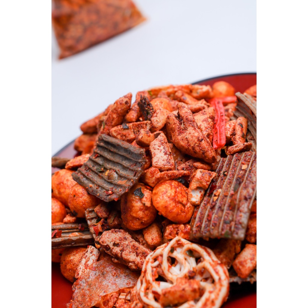 

pink 1KG Seblak Kerupuk Kering Campur/Mix Kerupuk Jengkol/Beton/Pedo/Basreng/Sebring Kerupuk Bawang