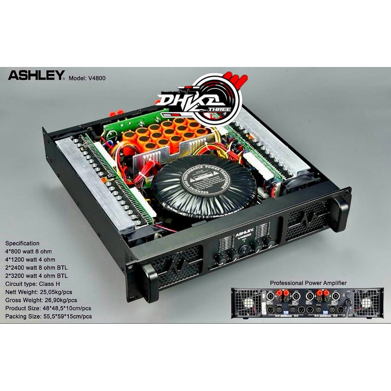 POWER ASHLEY V4800 CLASS H 4 CHANNEL / POWER ASHLEY V 4800 CLASS H / Power Ashley v4800 class h / Po