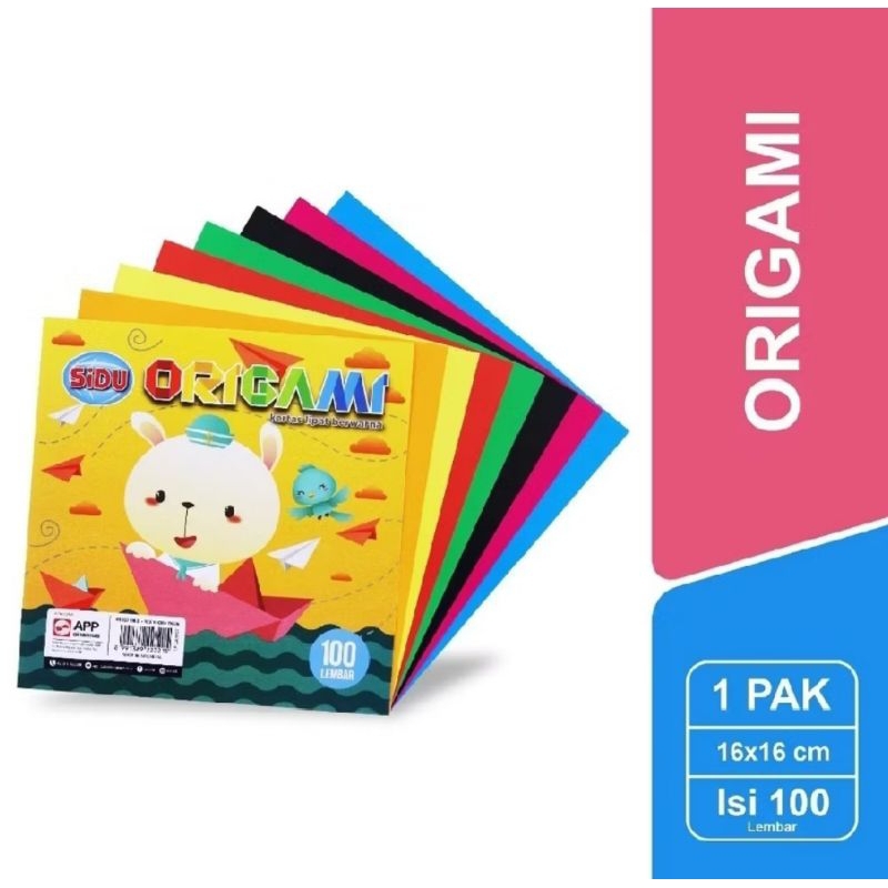 

Kertas Origami/kertas lipat Besar Sinar Dunia 16x16 ( 1pak )