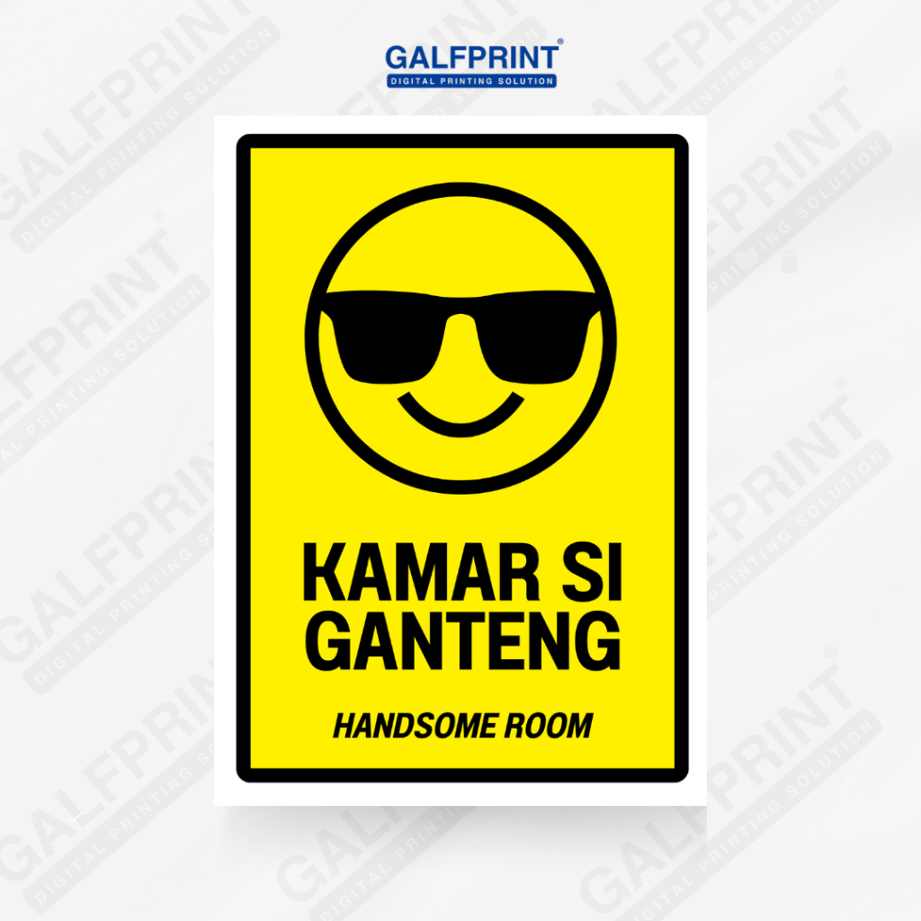 

GALFPRINT STIKER KAMAR SI GANTENG 8X11 CM