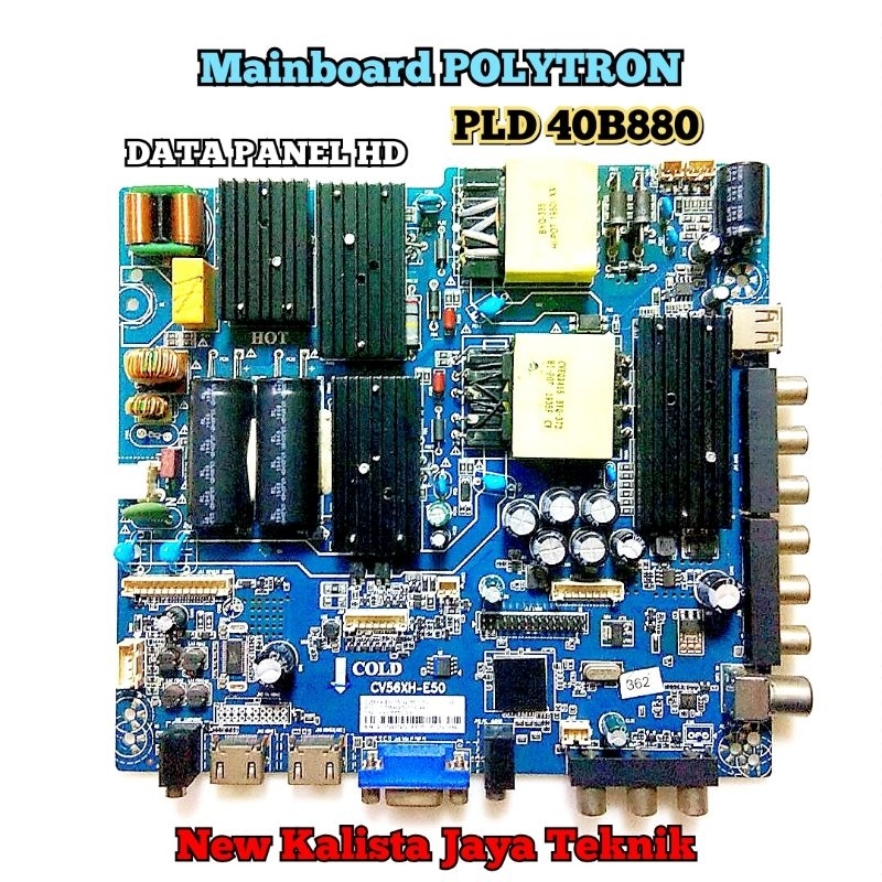 MAINBOARD TV POLYTRON 40B880 40B8850 ORIGINAL CV56XH-E50 MB POLYTRON 40B880 MOTHERBOARD TV PLD40B880