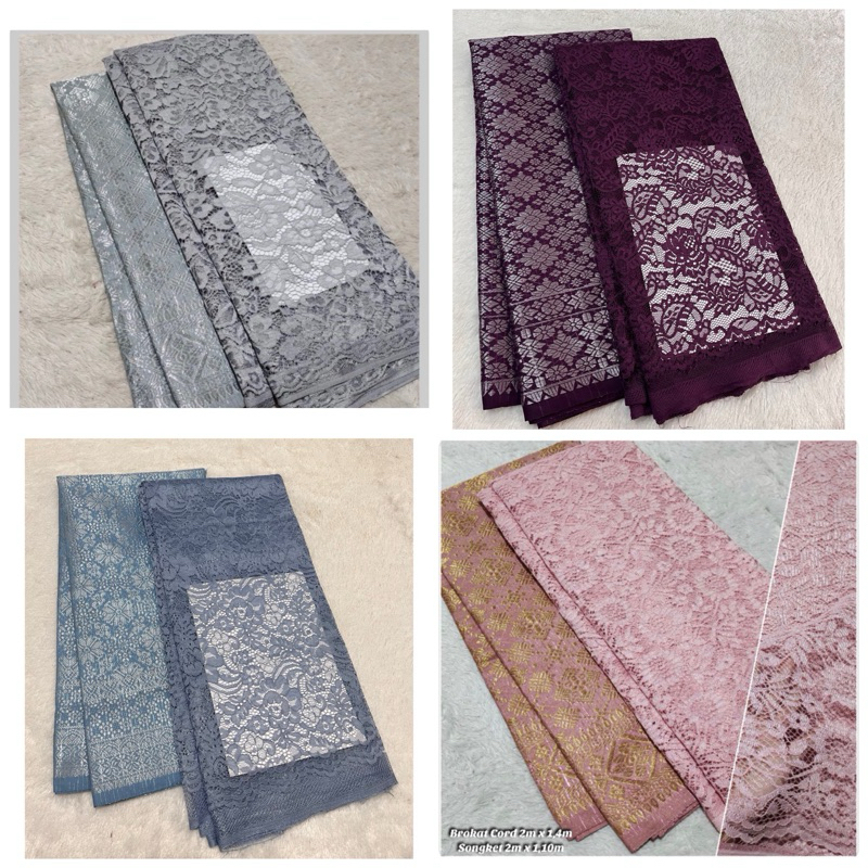 MURAH!! (FREE CARD&PAPER BAG) Kain Bridesmaid Songket dan Brukat/bahan kebaya Bridesmaid/bahan serag
