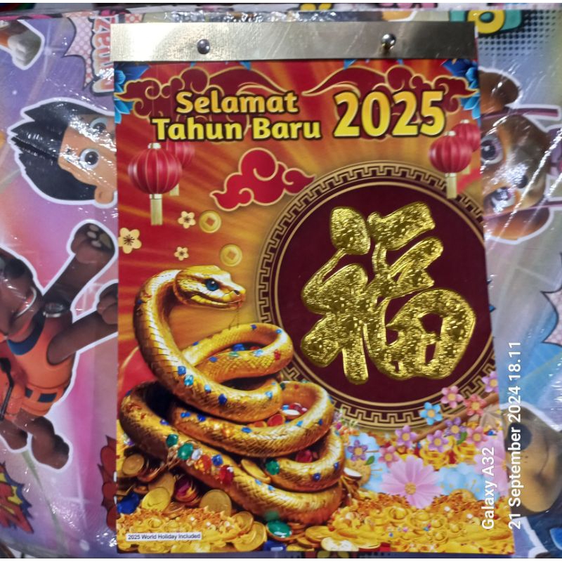 

READY STOK Kalender 2025 Shio Ular Harian Sobek Cina / Chinese - Indonesia