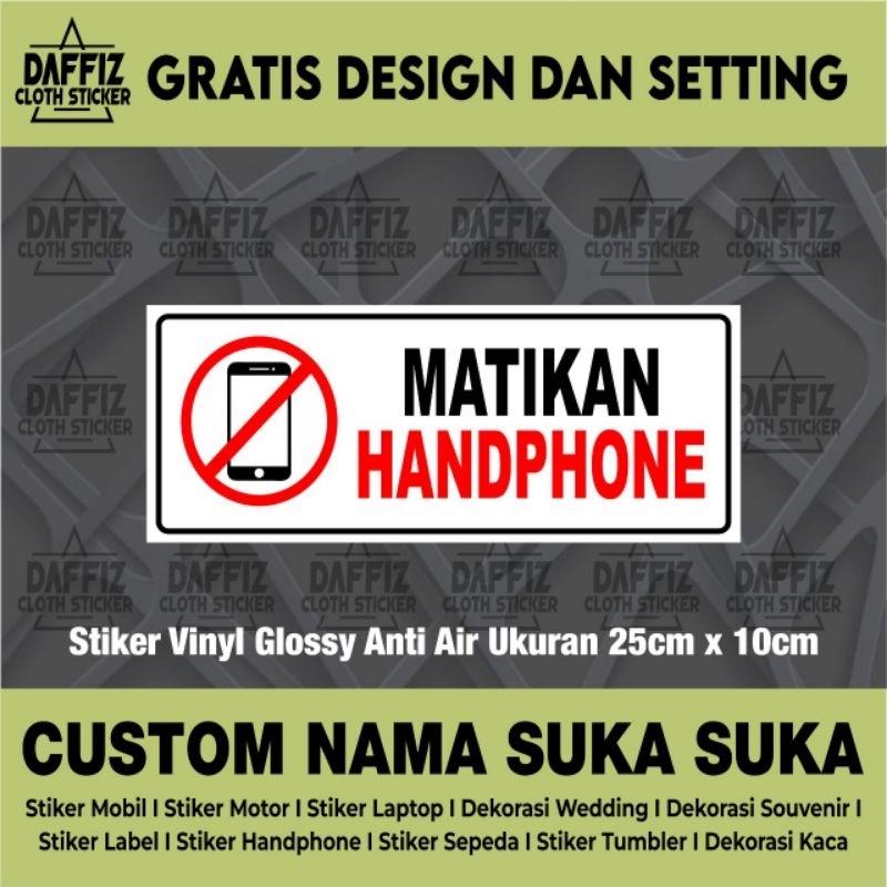 

STIKER VINYL MATIKAN HANDPHONE
