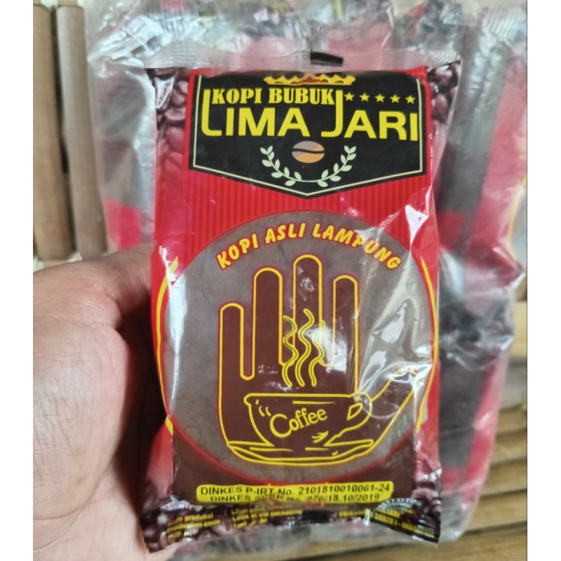 

1kg Kopi Bubuk LIMA JARI - Robusta Lampung Asli ( 5 bks uk 200gr ).