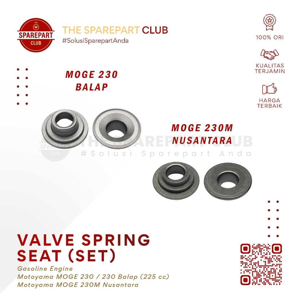 Dudukan Per Klep Set Engine Motoyama MOGE 230 Balap MOGE 230M 230 M Nusantara - Valve Spring Seat