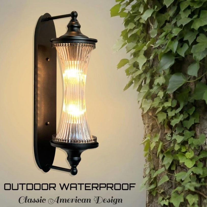 Lampu hias dinding taman modern CLASSIC AMERICAN OUTDOOR WATERPROOF garden vintage industrial minima