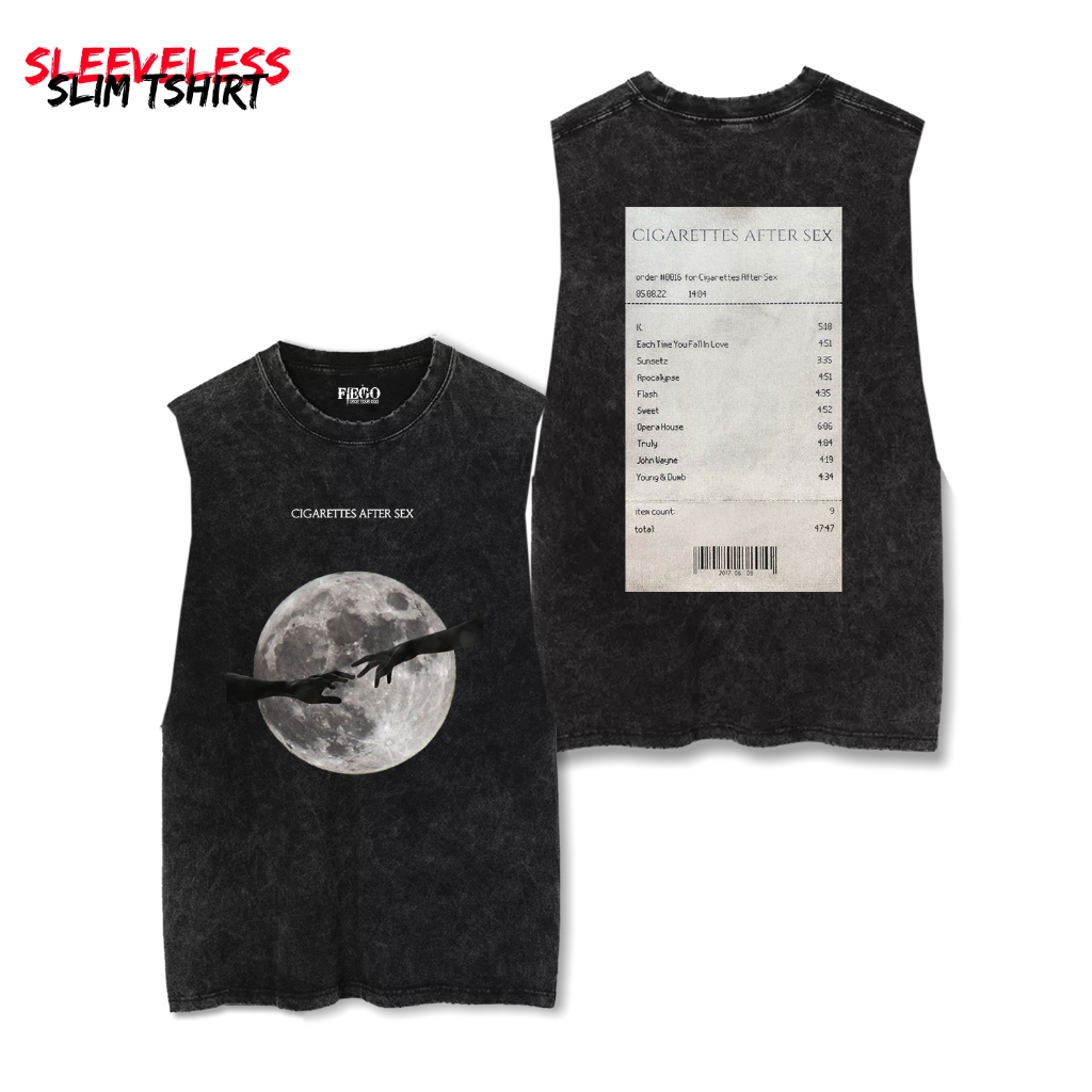 Fiego "CIGAR3TTES AFTER SX SET 2" | Premium slim Singlet T-Shirt | Stone Wash