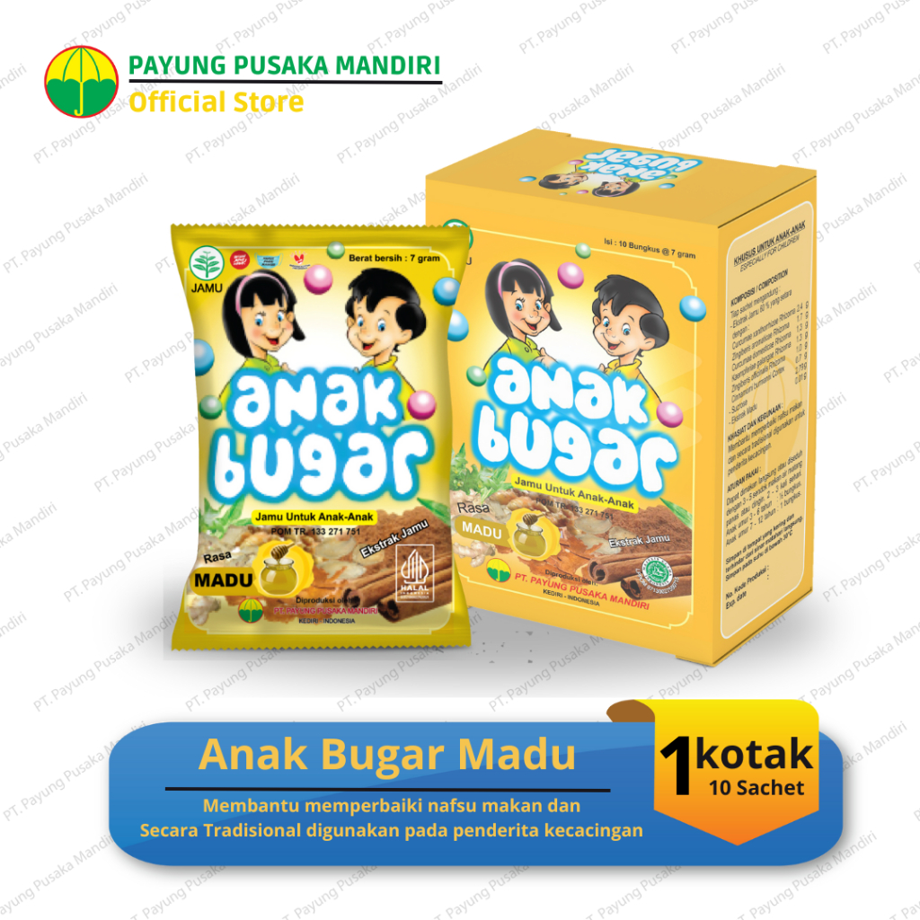 

Jamu Anak Bugar rasa MADU, Membantu menigkatkan nafsu makan pada anak