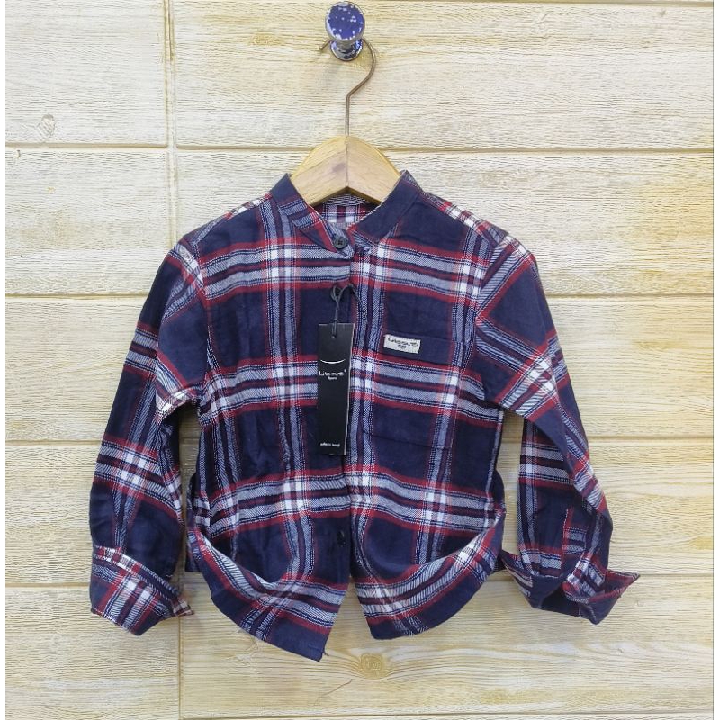 kemeja sanghai anak laki-laki lengan panjang terbaru fashion kemeja anak COD