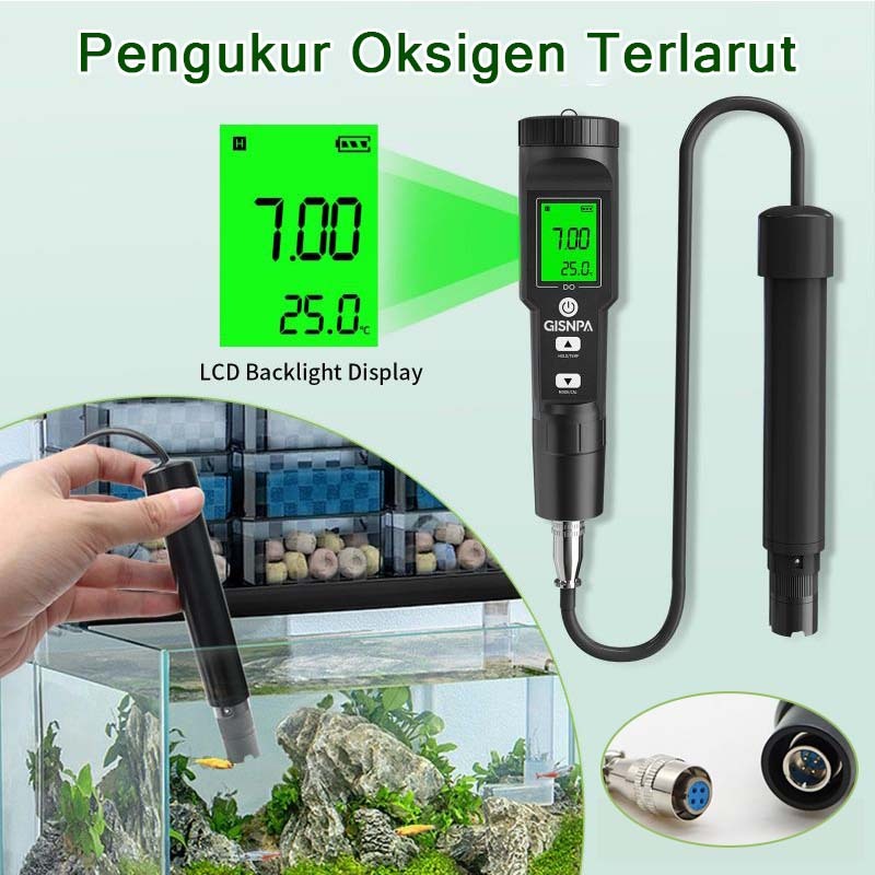 Dissolved Oxygen Meter Alat Ukur Kadar Oksigen Air Dissolved Oksigen Analyzer Larutan Kadar Temperat