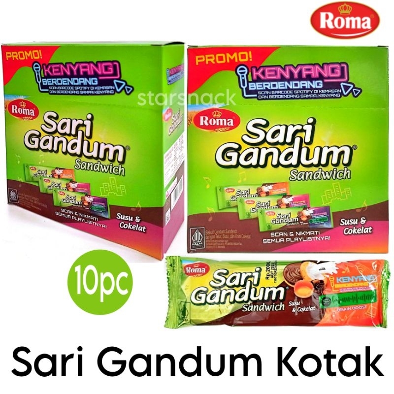 

Roma Sari Gandum Coklat kotak isi 12sachet/ kotak