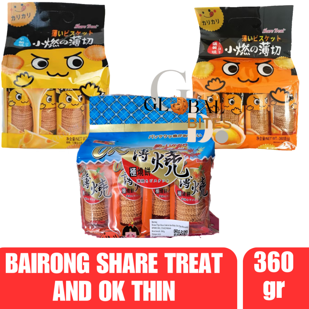 

Bairong Share Treat Biscuit 360g Bairong Ok Thin Biscuit 360g Bairong Mata Ikan