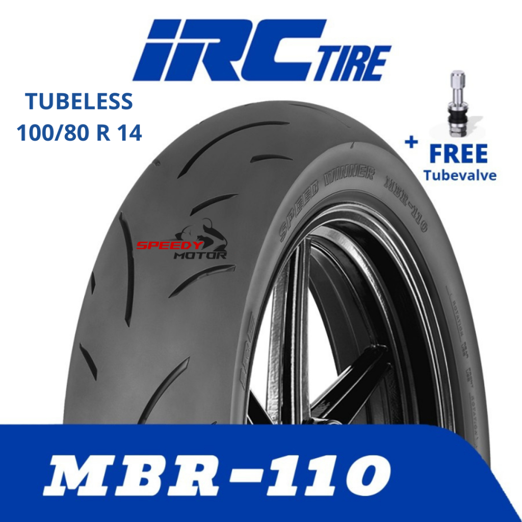 Ban Depan & Belakang Motor IRC 100/80 Ring 14 MBR-110 Tubeless 100/80-14 Honda PCX