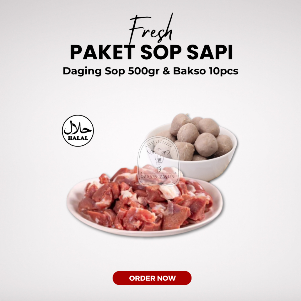 

Promo Bundling - Daging Sop 500gr + Bakso 10pcs