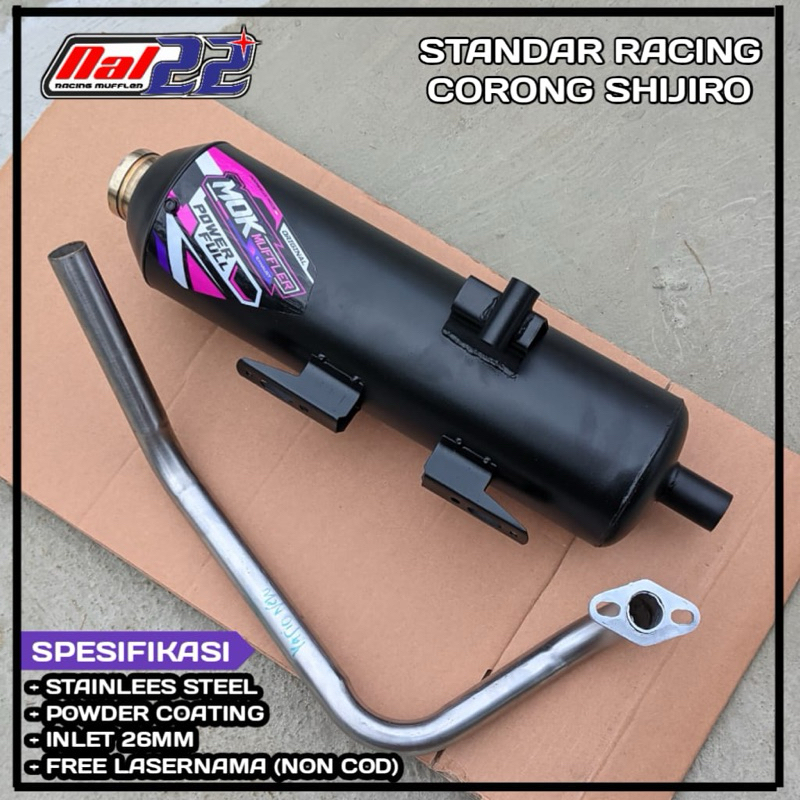 Knalpot Standar Racing Corong Shijiro Honda Vario 125/150 New Full System Original MOK MUFFLER
