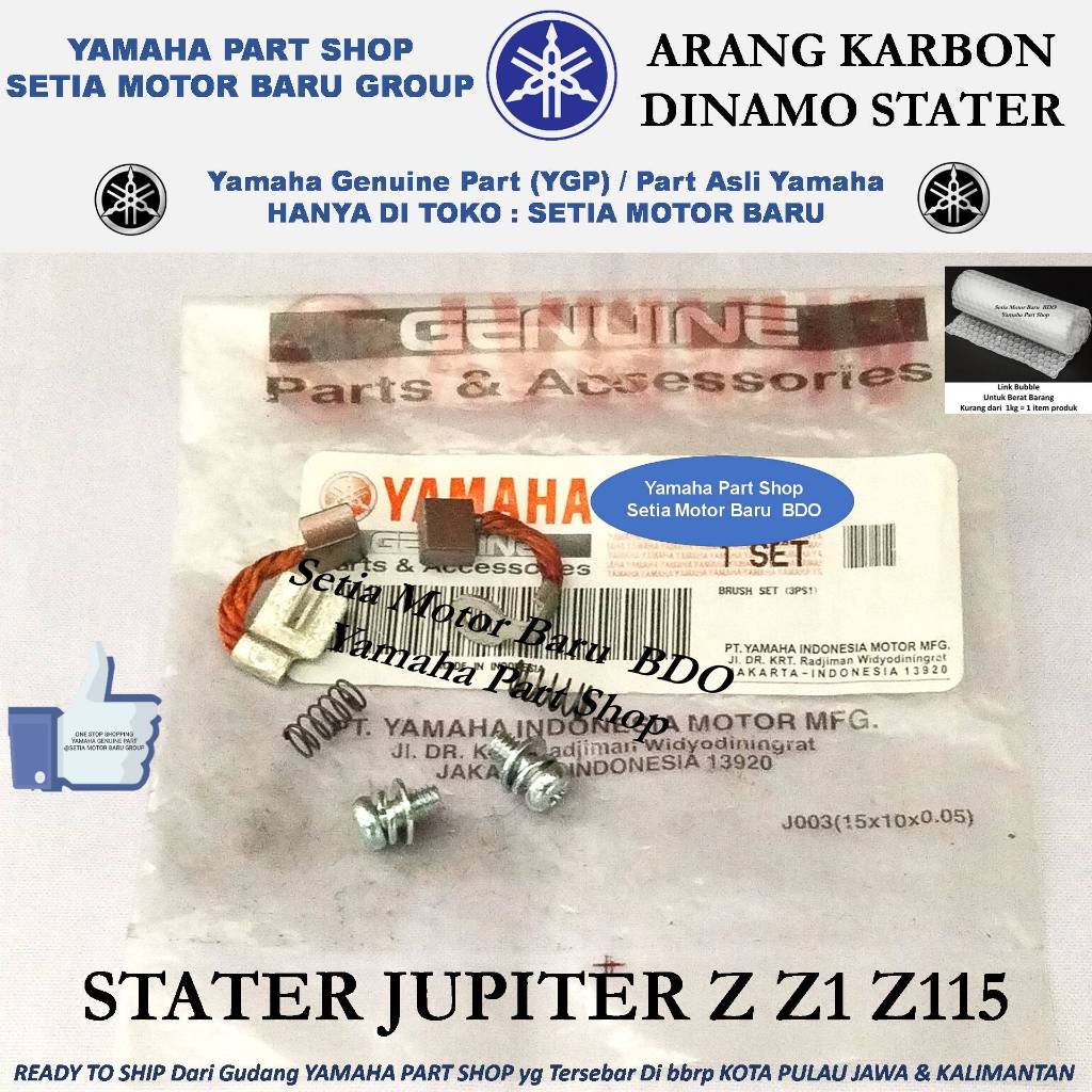 Arang Karbon Brush Colboster Dinamo Stater Jupiter Z Z1 Z115 Ori Asli Yamaha Bandung