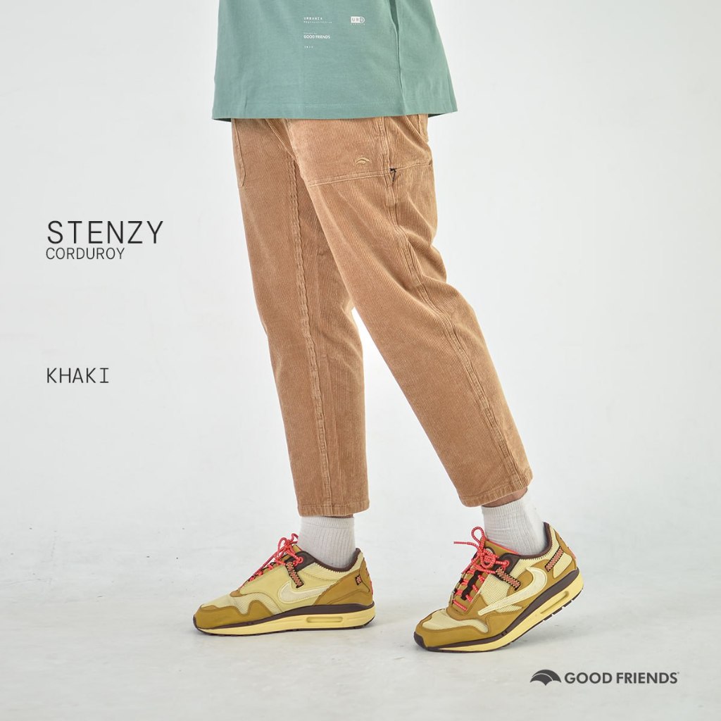 GOODFRIENDS Celana Corduroy Panjang Pria STENZY KHAKI