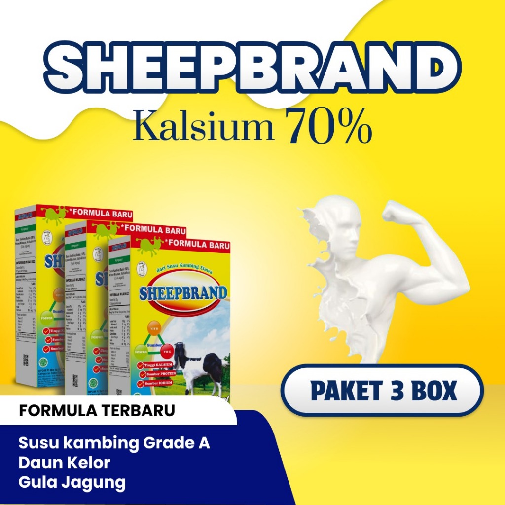 

3 Box Sheepbrand Susu Etawa : Rasa Nikmat yang Aman untuk Diabetes dan Maksimalkan Kesehatan Tulang