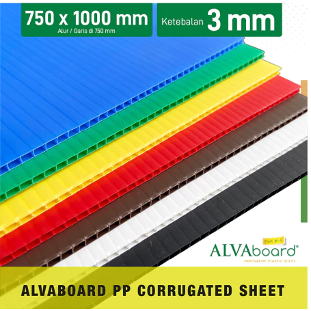 

ALVAboard Lembaran Ukuran 100x75 cm Tebal 3 mm Tersedia 8 Varian Warna