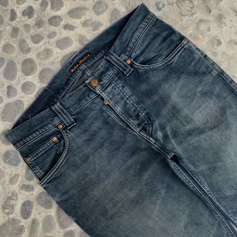 Organic Denim Jeans Nudie Organic Od Black Washed Second Original