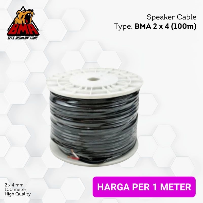 KABEL AUDIO BMA KABEL SPEAKER BMA 2 X 4MM AUDIO LINK