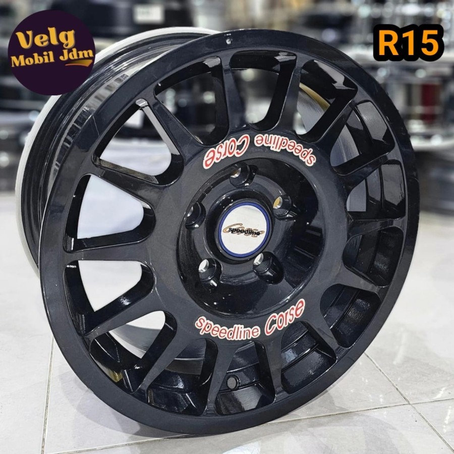 velg mobil r15 RALLY SPEEDLINE CORSE lebar 7 ET 35 velg ring 15 gradmax new carry ertiga innova kuda