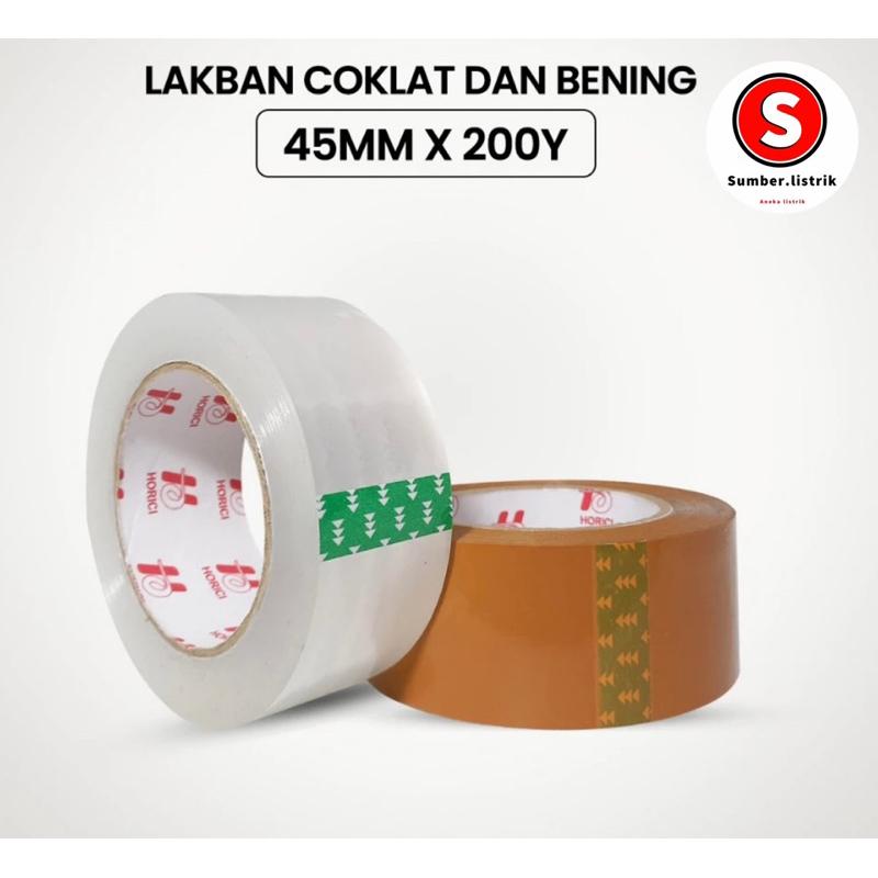 

Isolasi 42Mic 45MM×200Y OPP Tape Murah Super Clear Isolasi Tape Lakban Tape Bening dan Coklat