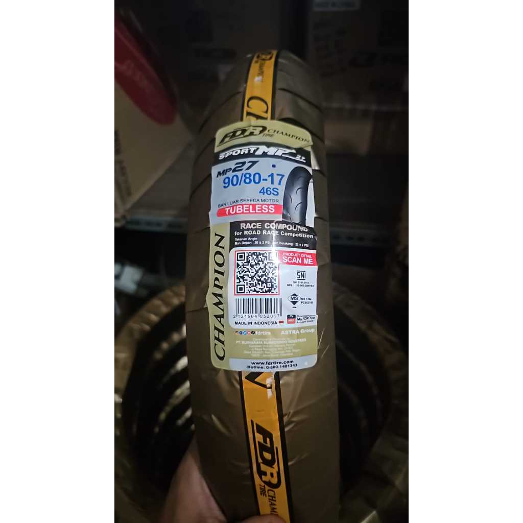 Ban FDR Tubeless 90/80-17 MP27 MP 27 - MP57 MP 57 Racing Soft Compound